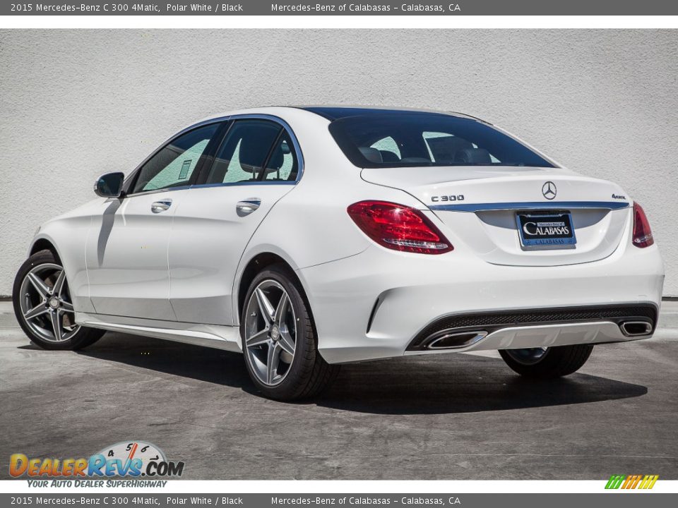 2015 Mercedes-Benz C 300 4Matic Polar White / Black Photo #2