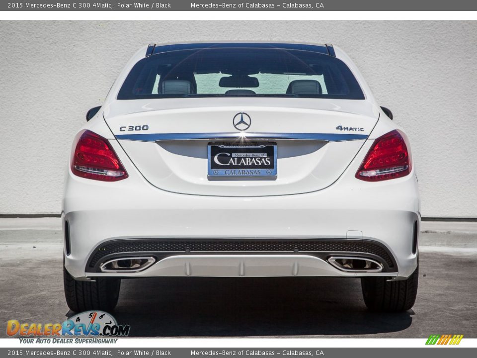2015 Mercedes-Benz C 300 4Matic Polar White / Black Photo #3