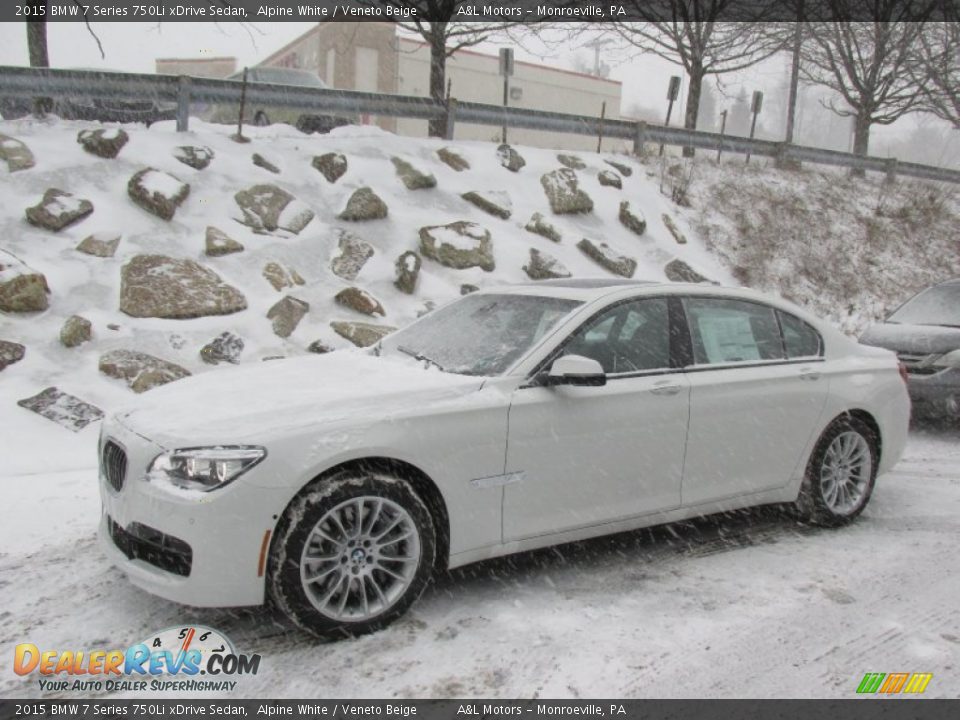 2015 BMW 7 Series 750Li xDrive Sedan Alpine White / Veneto Beige Photo #1