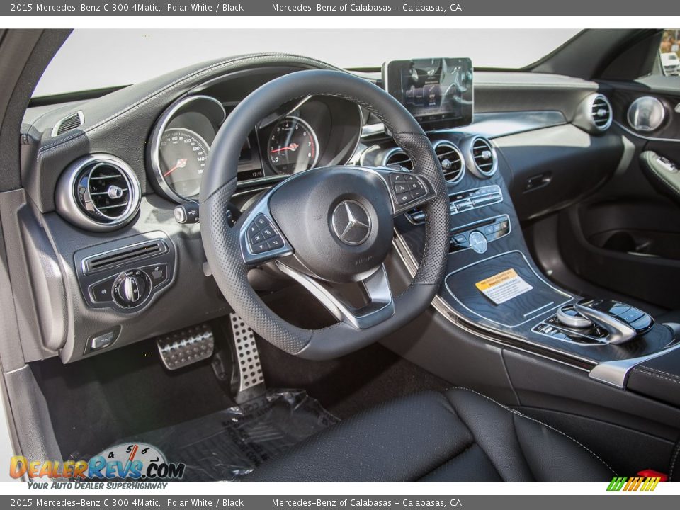 2015 Mercedes-Benz C 300 4Matic Polar White / Black Photo #5