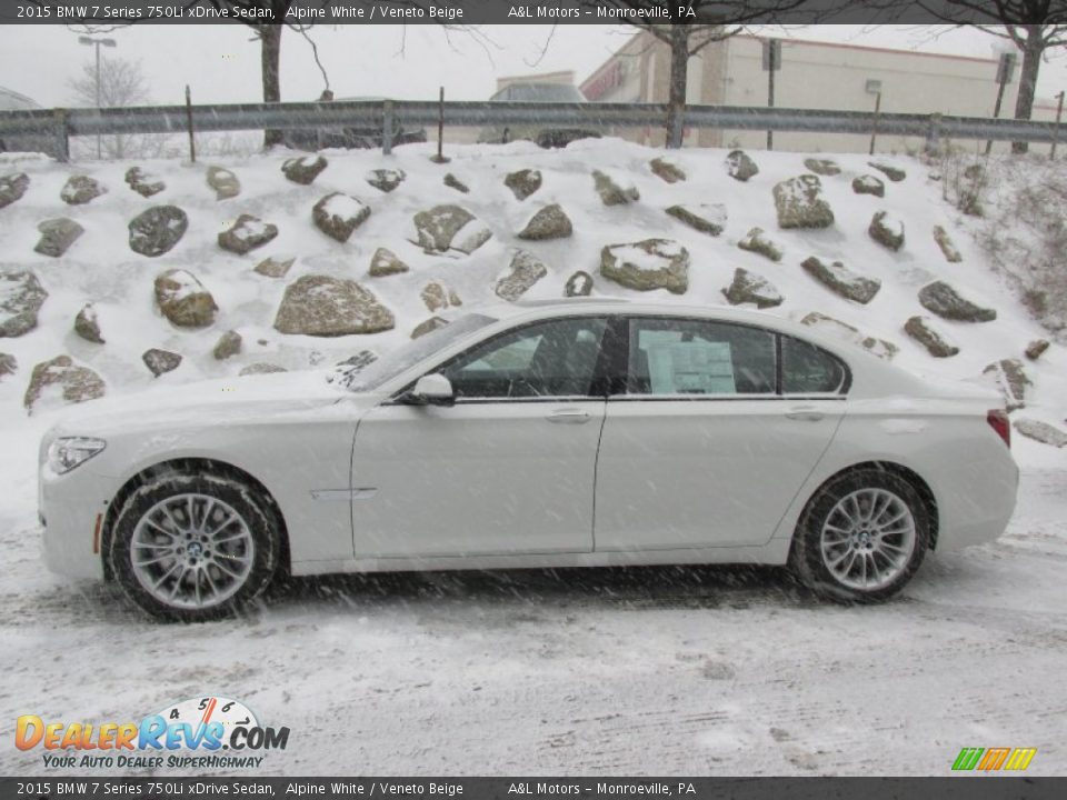 2015 BMW 7 Series 750Li xDrive Sedan Alpine White / Veneto Beige Photo #2