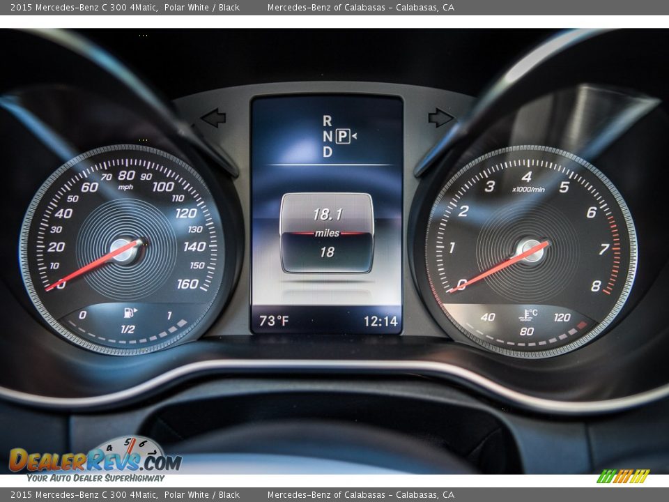 2015 Mercedes-Benz C 300 4Matic Polar White / Black Photo #6