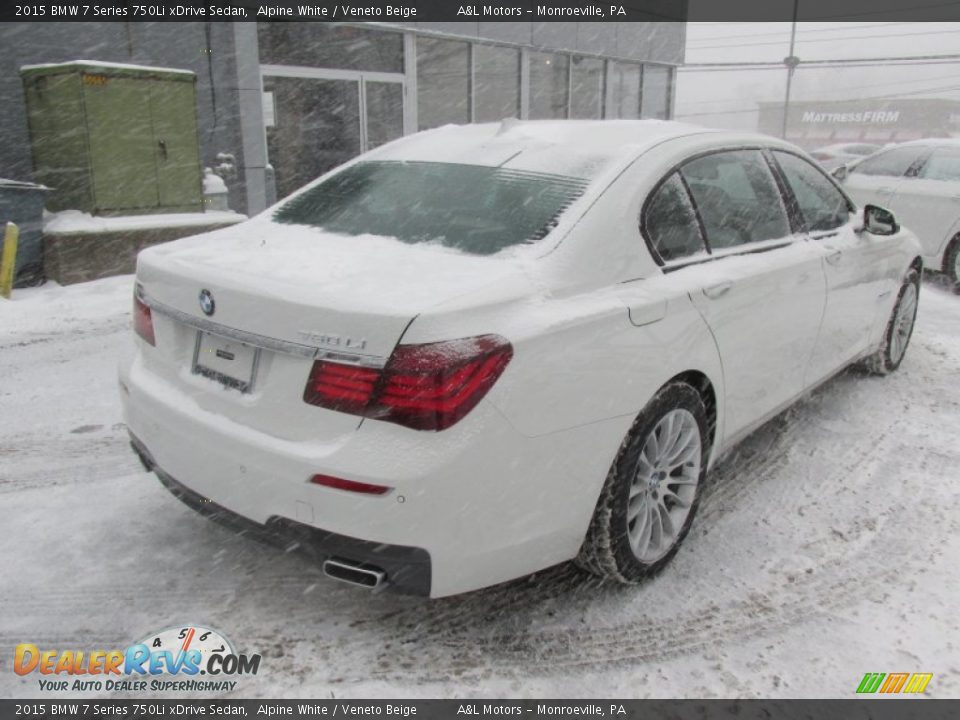 2015 BMW 7 Series 750Li xDrive Sedan Alpine White / Veneto Beige Photo #7