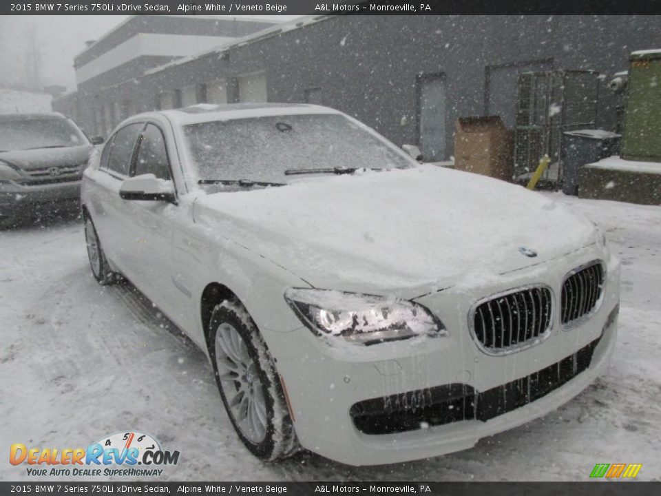 2015 BMW 7 Series 750Li xDrive Sedan Alpine White / Veneto Beige Photo #8
