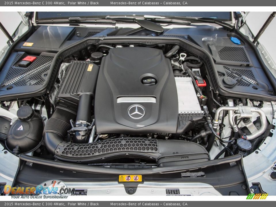 2015 Mercedes-Benz C 300 4Matic Polar White / Black Photo #9