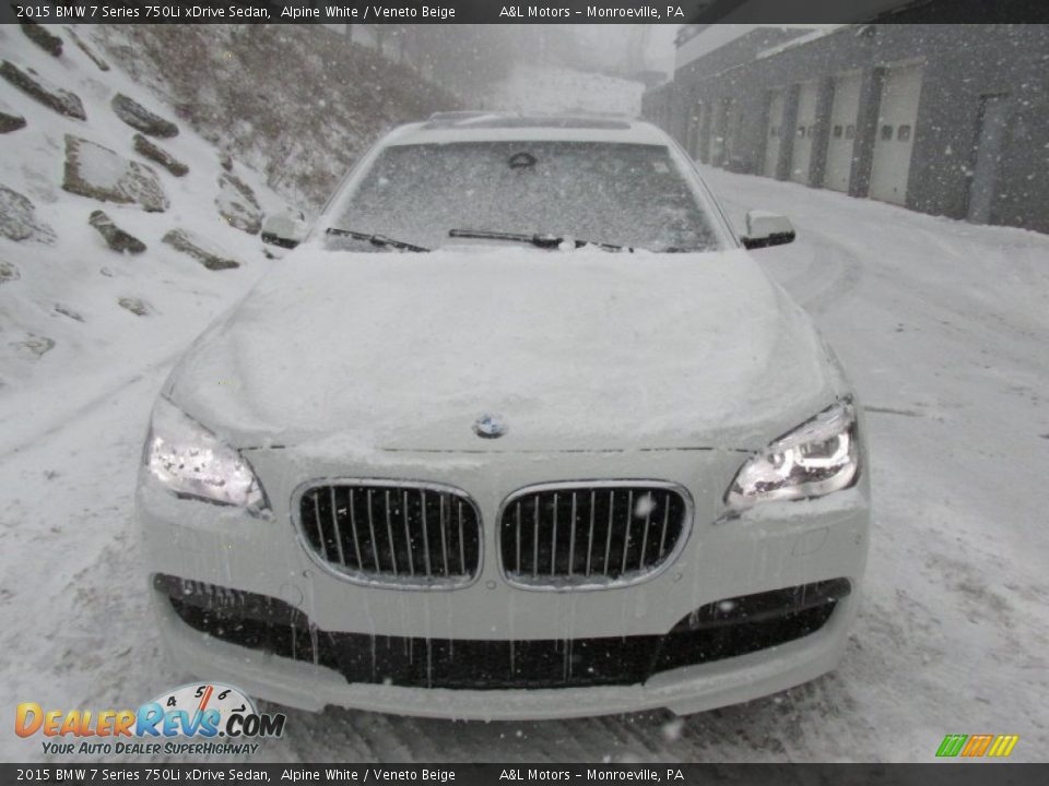 2015 BMW 7 Series 750Li xDrive Sedan Alpine White / Veneto Beige Photo #9