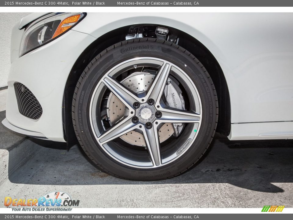 2015 Mercedes-Benz C 300 4Matic Polar White / Black Photo #10