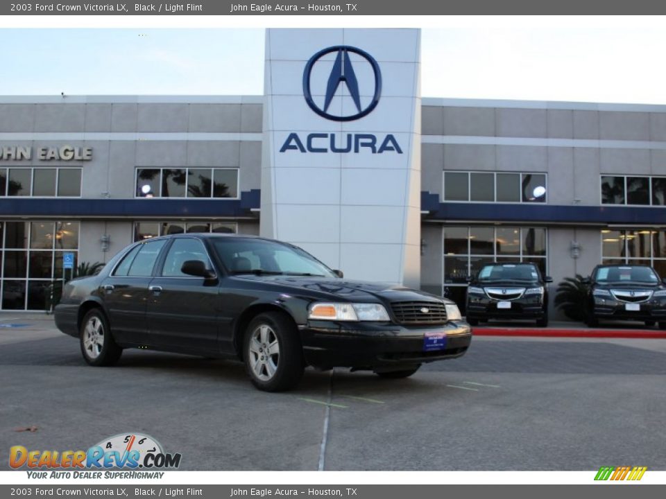 2003 Ford Crown Victoria LX Black / Light Flint Photo #1