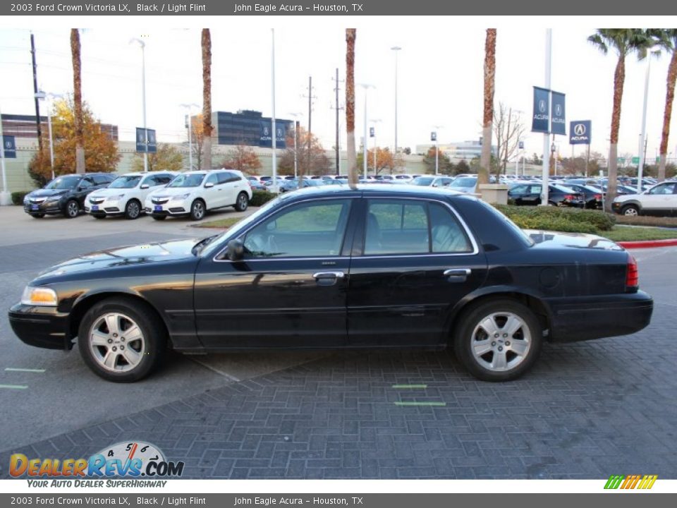 2003 Ford Crown Victoria LX Black / Light Flint Photo #2