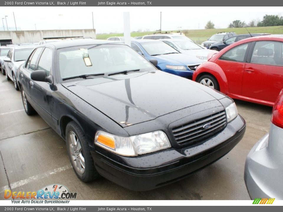 2003 Ford Crown Victoria LX Black / Light Flint Photo #9