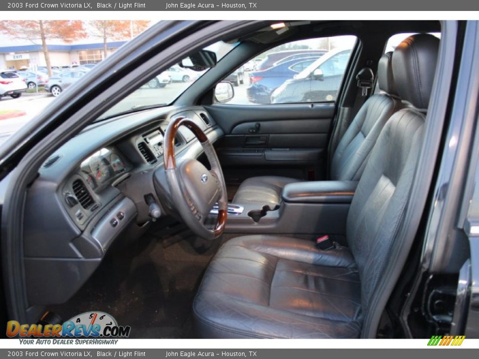 2003 Ford Crown Victoria LX Black / Light Flint Photo #12
