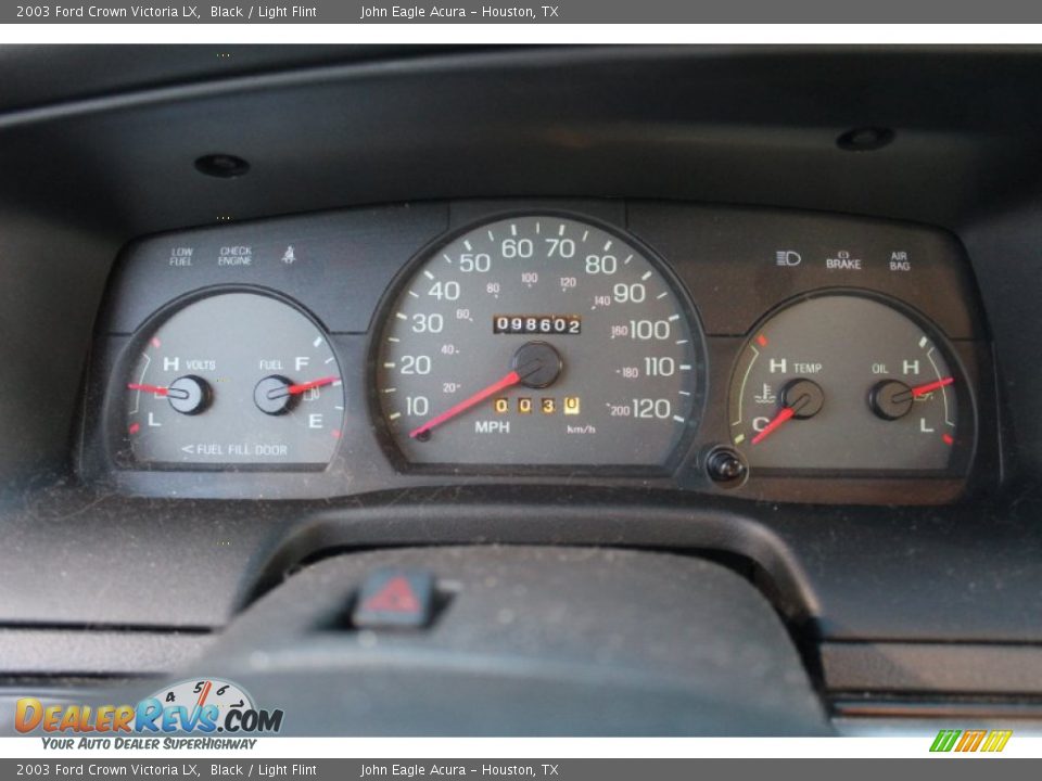 2003 Ford Crown Victoria LX Black / Light Flint Photo #29