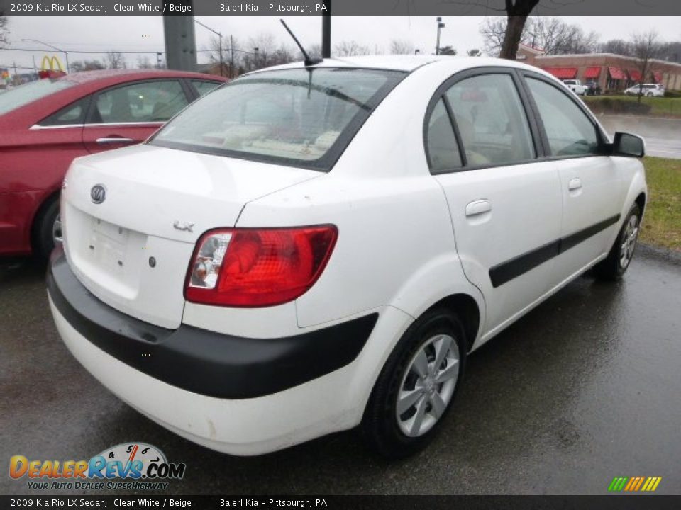 2009 Kia Rio LX Sedan Clear White / Beige Photo #2