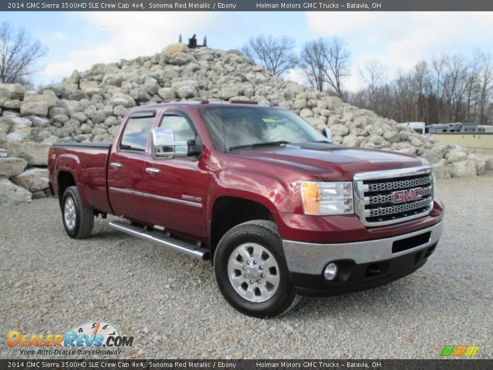 Front 3/4 View of 2014 GMC Sierra 3500HD SLE Crew Cab 4x4 Photo #1