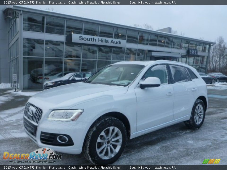 2015 Audi Q5 2.0 TFSI Premium Plus quattro Glacier White Metallic / Pistachio Beige Photo #1