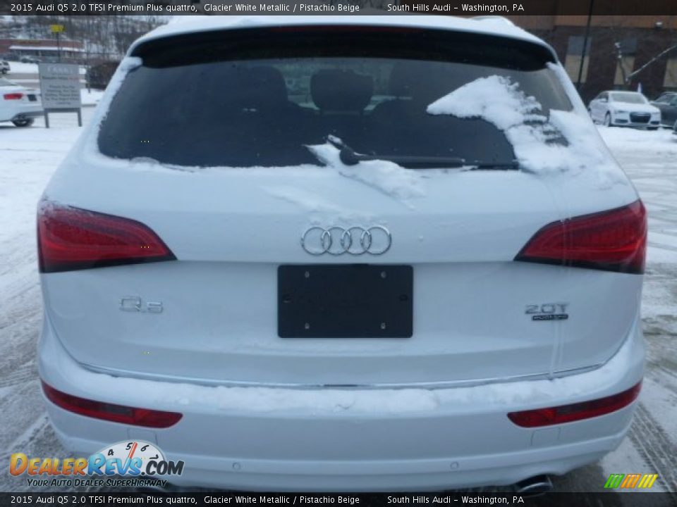 2015 Audi Q5 2.0 TFSI Premium Plus quattro Glacier White Metallic / Pistachio Beige Photo #3