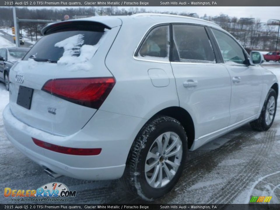 2015 Audi Q5 2.0 TFSI Premium Plus quattro Glacier White Metallic / Pistachio Beige Photo #4