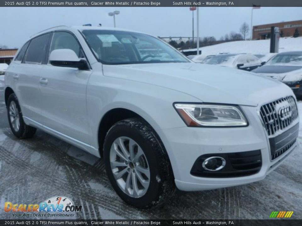 2015 Audi Q5 2.0 TFSI Premium Plus quattro Glacier White Metallic / Pistachio Beige Photo #5