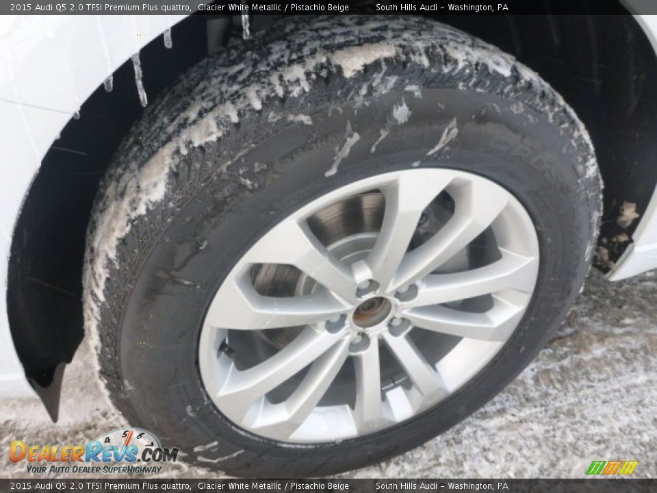 2015 Audi Q5 2.0 TFSI Premium Plus quattro Glacier White Metallic / Pistachio Beige Photo #7