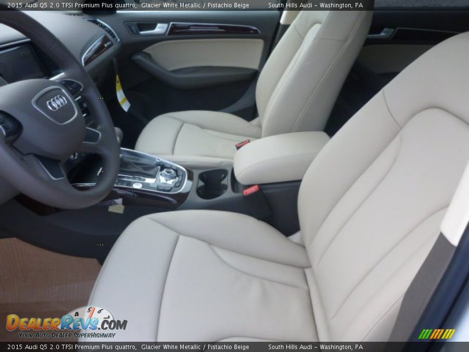 2015 Audi Q5 2.0 TFSI Premium Plus quattro Glacier White Metallic / Pistachio Beige Photo #8