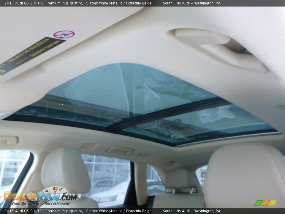 2015 Audi Q5 2.0 TFSI Premium Plus quattro Glacier White Metallic / Pistachio Beige Photo #13