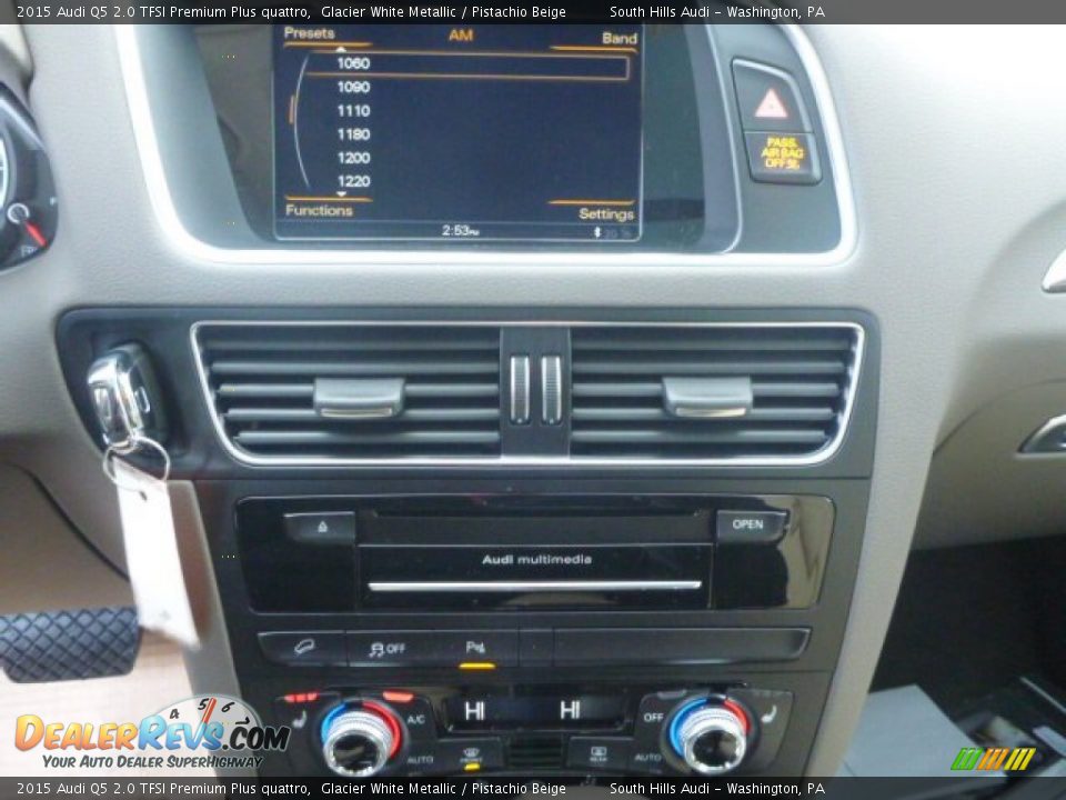 2015 Audi Q5 2.0 TFSI Premium Plus quattro Glacier White Metallic / Pistachio Beige Photo #15