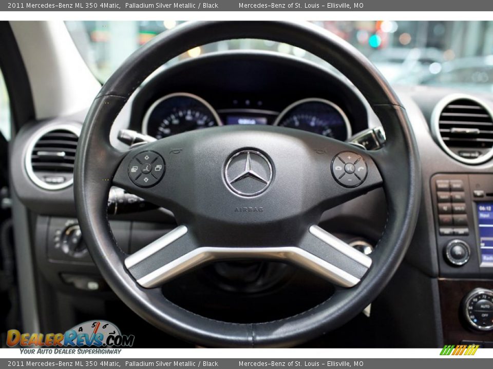 2011 Mercedes-Benz ML 350 4Matic Palladium Silver Metallic / Black Photo #25