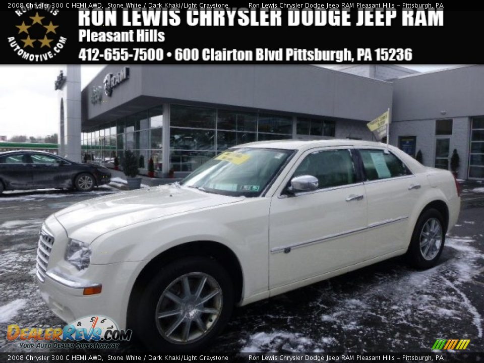 2008 Chrysler 300 C HEMI AWD Stone White / Dark Khaki/Light Graystone Photo #1