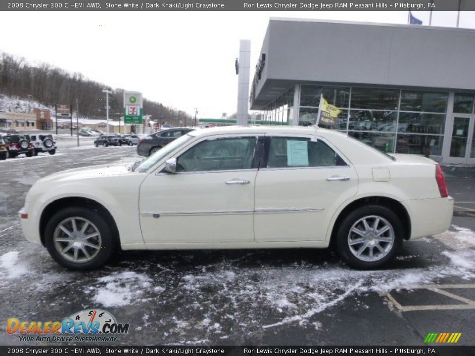 2008 Chrysler 300 C HEMI AWD Stone White / Dark Khaki/Light Graystone Photo #2