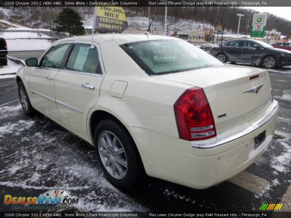 2008 Chrysler 300 C HEMI AWD Stone White / Dark Khaki/Light Graystone Photo #3