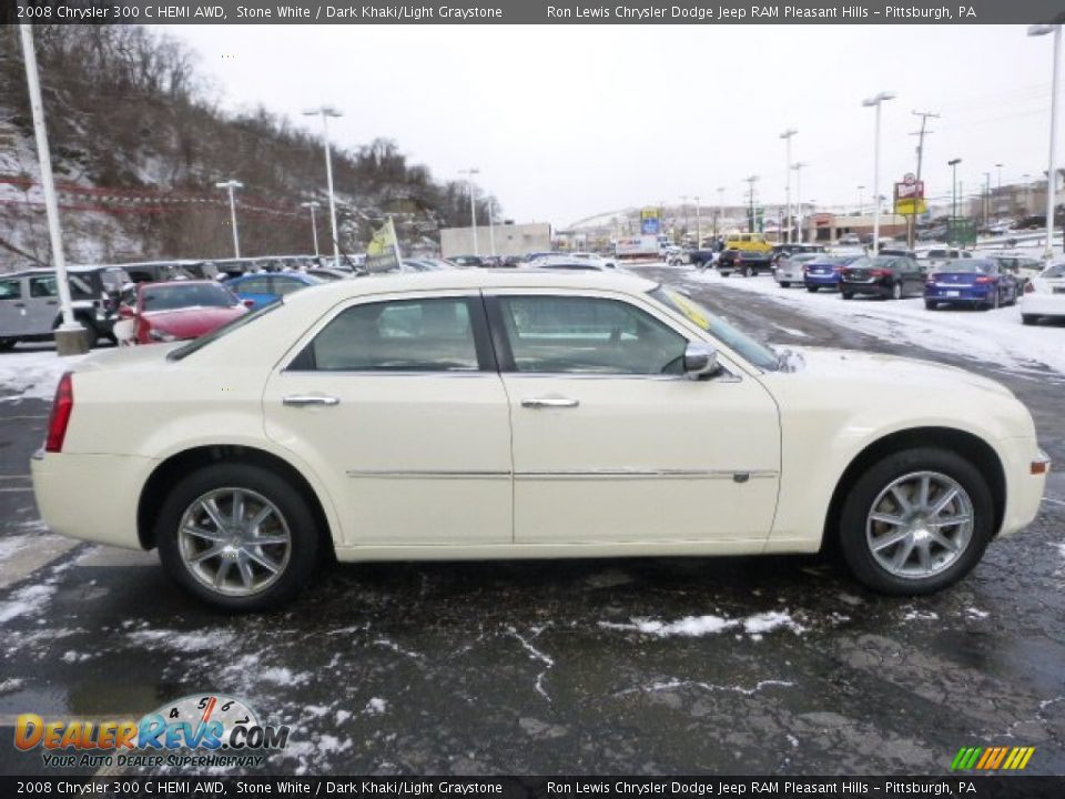 2008 Chrysler 300 C HEMI AWD Stone White / Dark Khaki/Light Graystone Photo #6