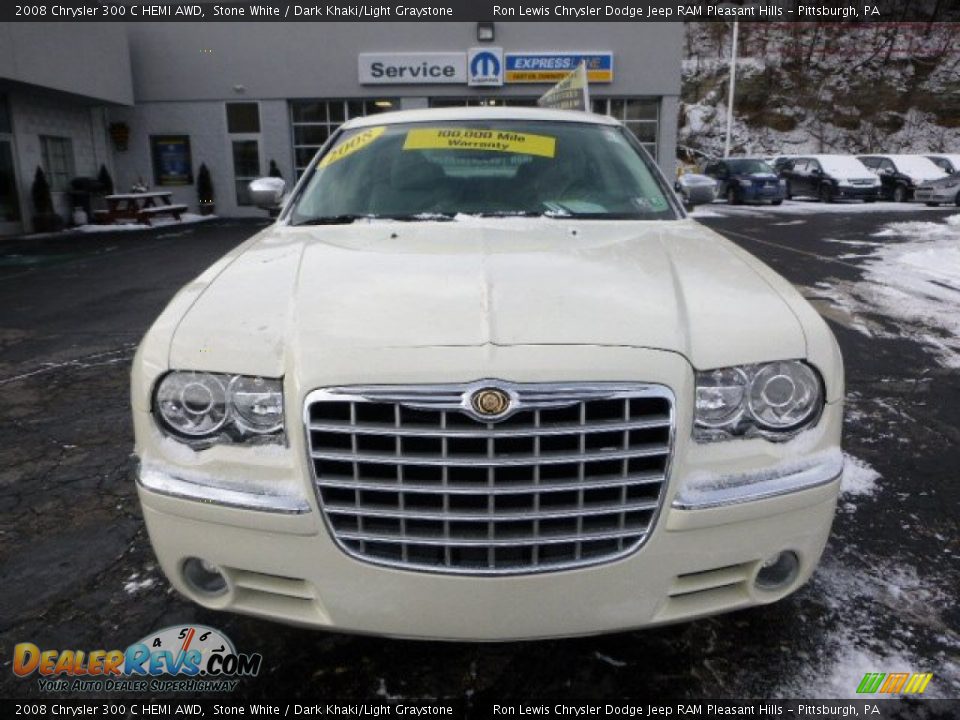 2008 Chrysler 300 C HEMI AWD Stone White / Dark Khaki/Light Graystone Photo #8