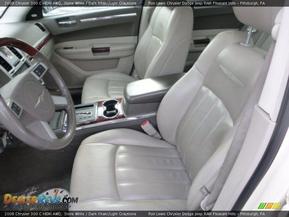 2008 Chrysler 300 C HEMI AWD Stone White / Dark Khaki/Light Graystone Photo #12