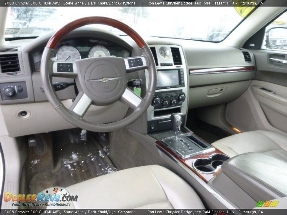 2008 Chrysler 300 C HEMI AWD Stone White / Dark Khaki/Light Graystone Photo #14