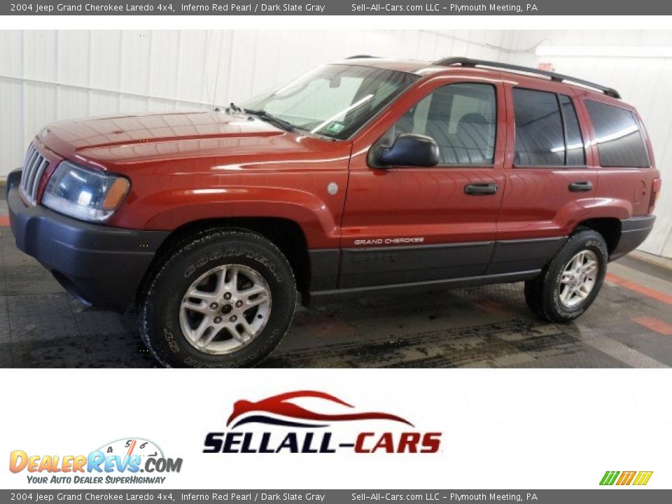 2004 Jeep Grand Cherokee Laredo 4x4 Inferno Red Pearl / Dark Slate Gray Photo #1
