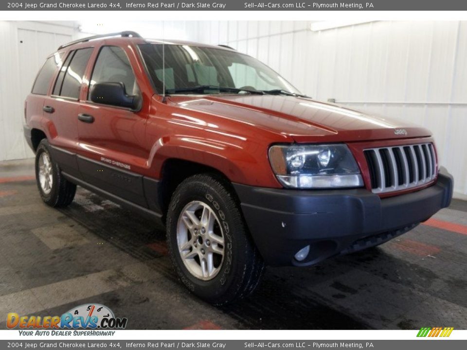2004 Jeep Grand Cherokee Laredo 4x4 Inferno Red Pearl / Dark Slate Gray Photo #5