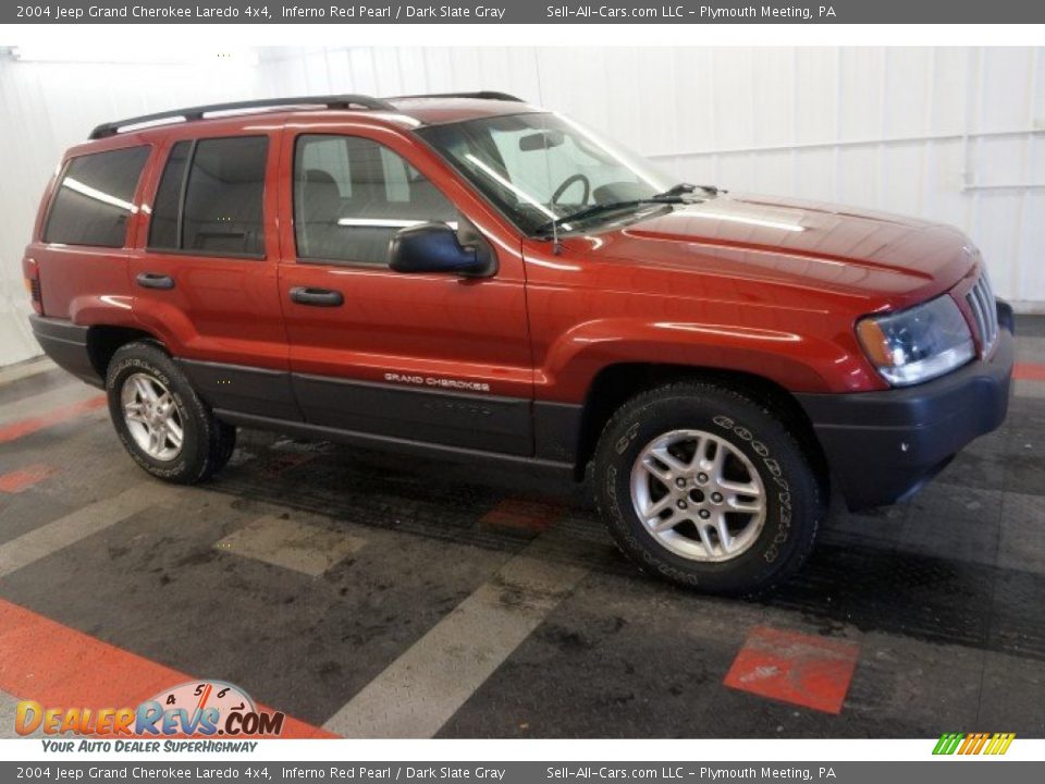 2004 Jeep Grand Cherokee Laredo 4x4 Inferno Red Pearl / Dark Slate Gray Photo #6