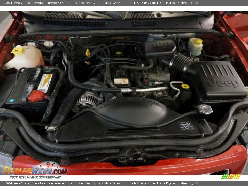 2004 Jeep Grand Cherokee Laredo 4x4 Inferno Red Pearl / Dark Slate Gray Photo #30