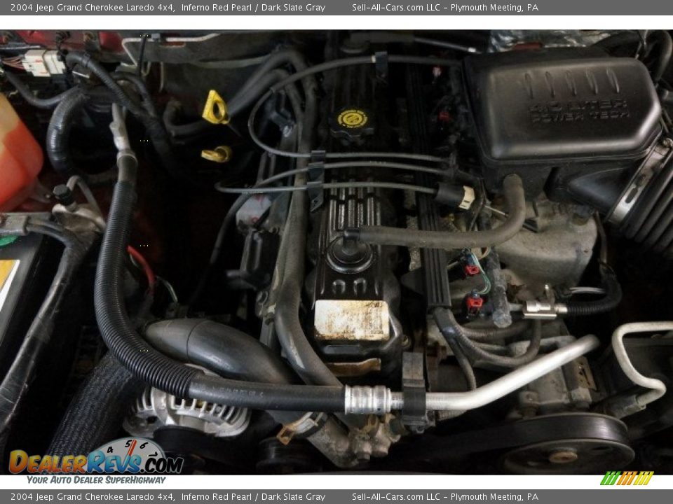 2004 Jeep Grand Cherokee Laredo 4x4 Inferno Red Pearl / Dark Slate Gray Photo #31