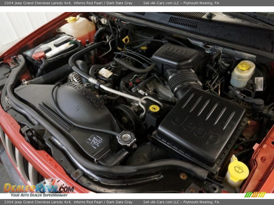 2004 Jeep Grand Cherokee Laredo 4x4 Inferno Red Pearl / Dark Slate Gray Photo #33