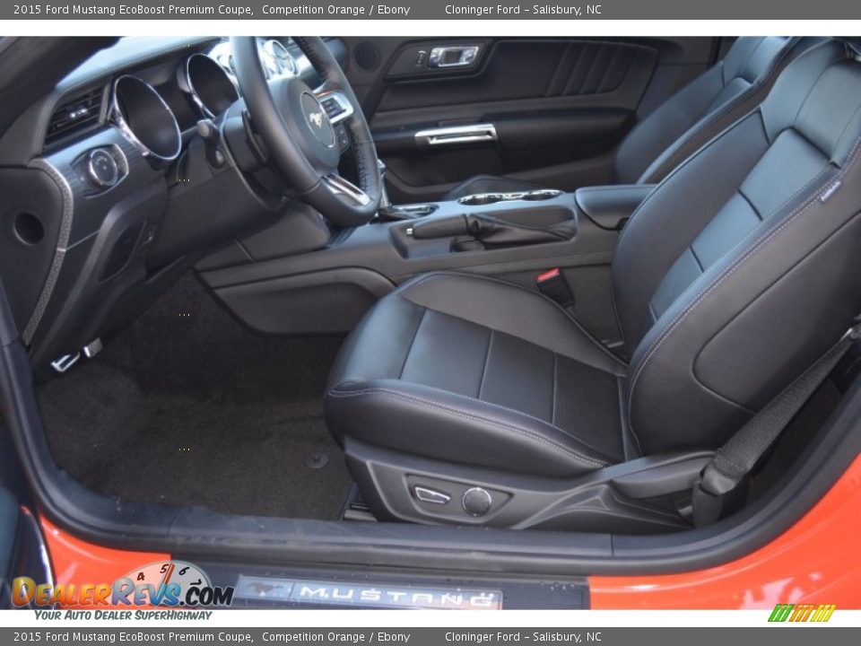 2015 Ford Mustang EcoBoost Premium Coupe Competition Orange / Ebony Photo #6