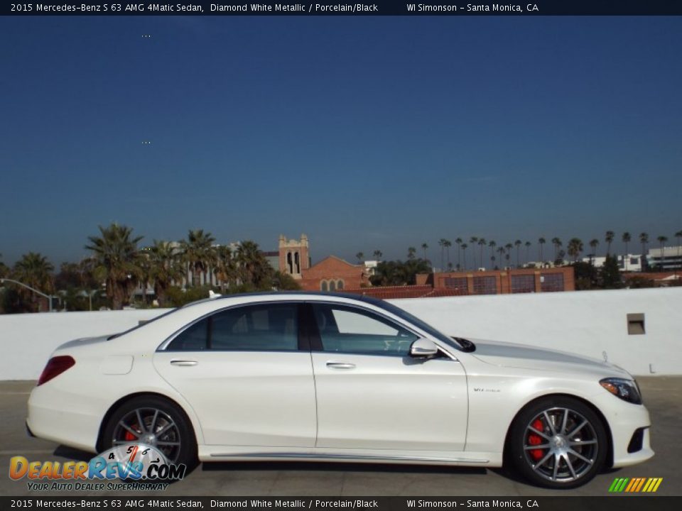 2015 Mercedes-Benz S 63 AMG 4Matic Sedan Diamond White Metallic / Porcelain/Black Photo #3