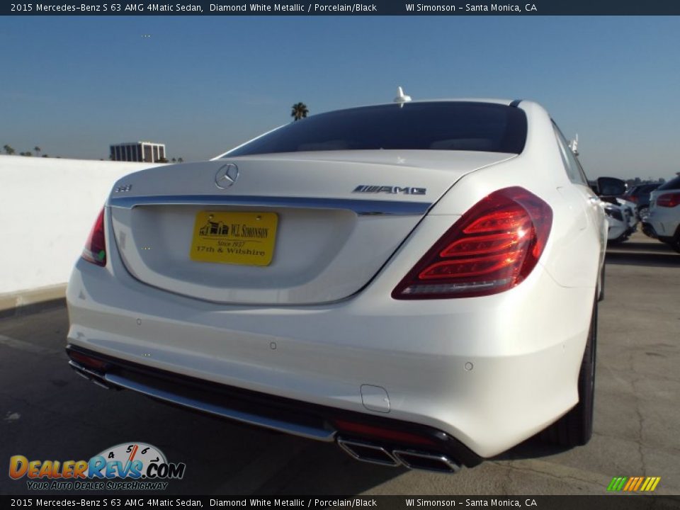 2015 Mercedes-Benz S 63 AMG 4Matic Sedan Diamond White Metallic / Porcelain/Black Photo #4