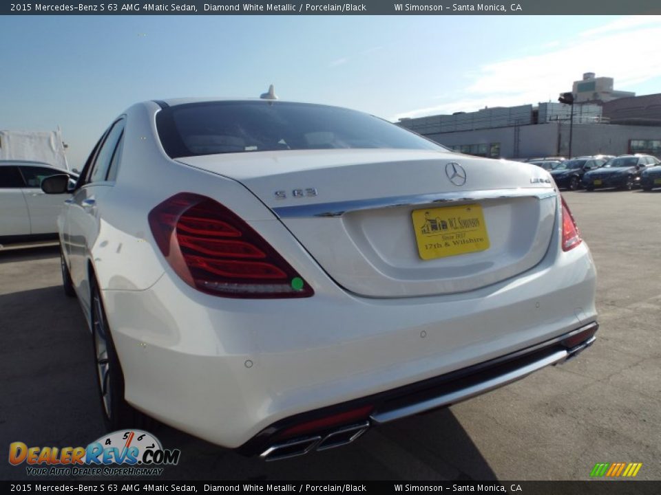 2015 Mercedes-Benz S 63 AMG 4Matic Sedan Diamond White Metallic / Porcelain/Black Photo #6