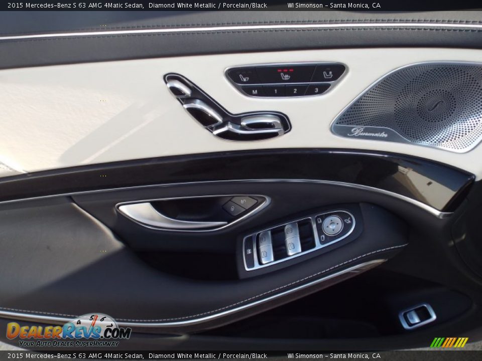 2015 Mercedes-Benz S 63 AMG 4Matic Sedan Diamond White Metallic / Porcelain/Black Photo #7