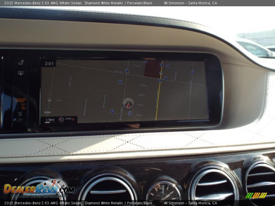 2015 Mercedes-Benz S 63 AMG 4Matic Sedan Diamond White Metallic / Porcelain/Black Photo #12