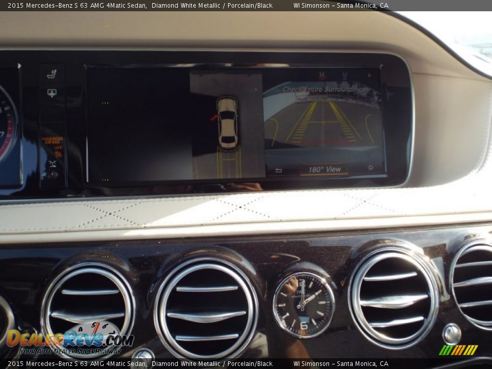 2015 Mercedes-Benz S 63 AMG 4Matic Sedan Diamond White Metallic / Porcelain/Black Photo #13