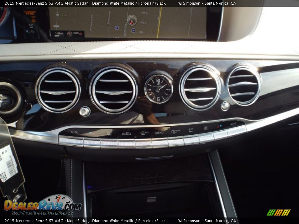 2015 Mercedes-Benz S 63 AMG 4Matic Sedan Diamond White Metallic / Porcelain/Black Photo #14