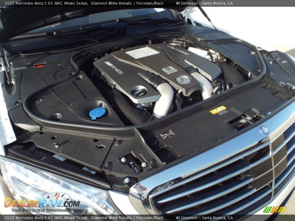 2015 Mercedes-Benz S 63 AMG 4Matic Sedan Diamond White Metallic / Porcelain/Black Photo #17