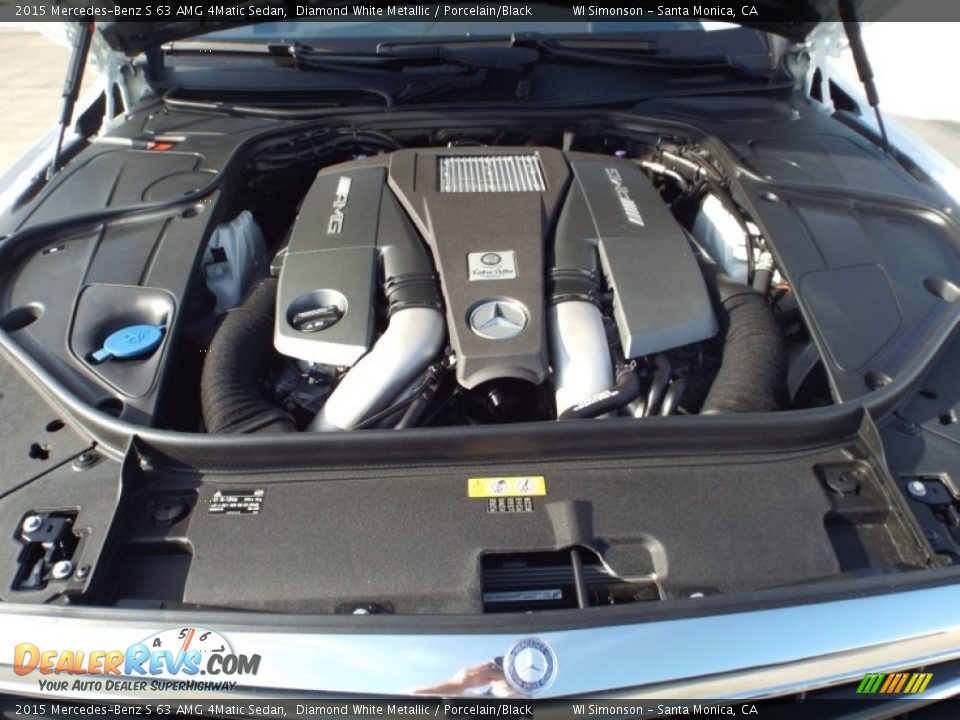 2015 Mercedes-Benz S 63 AMG 4Matic Sedan Diamond White Metallic / Porcelain/Black Photo #18